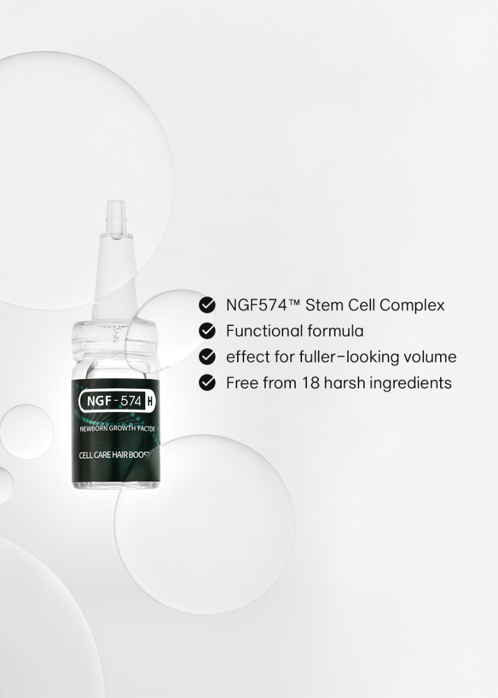 Hair Booster product features with minimal white background