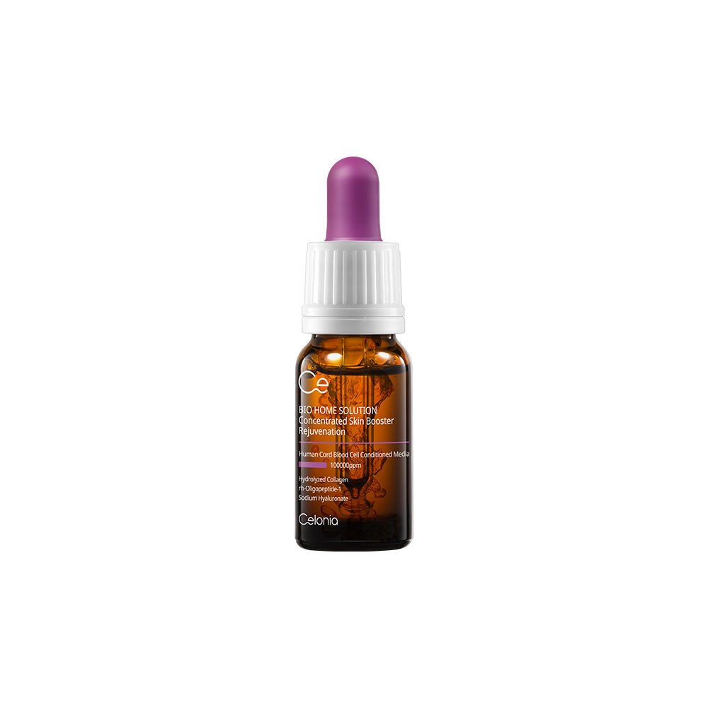 Bottle of Celesio skincare serum with a white dropper on a white background