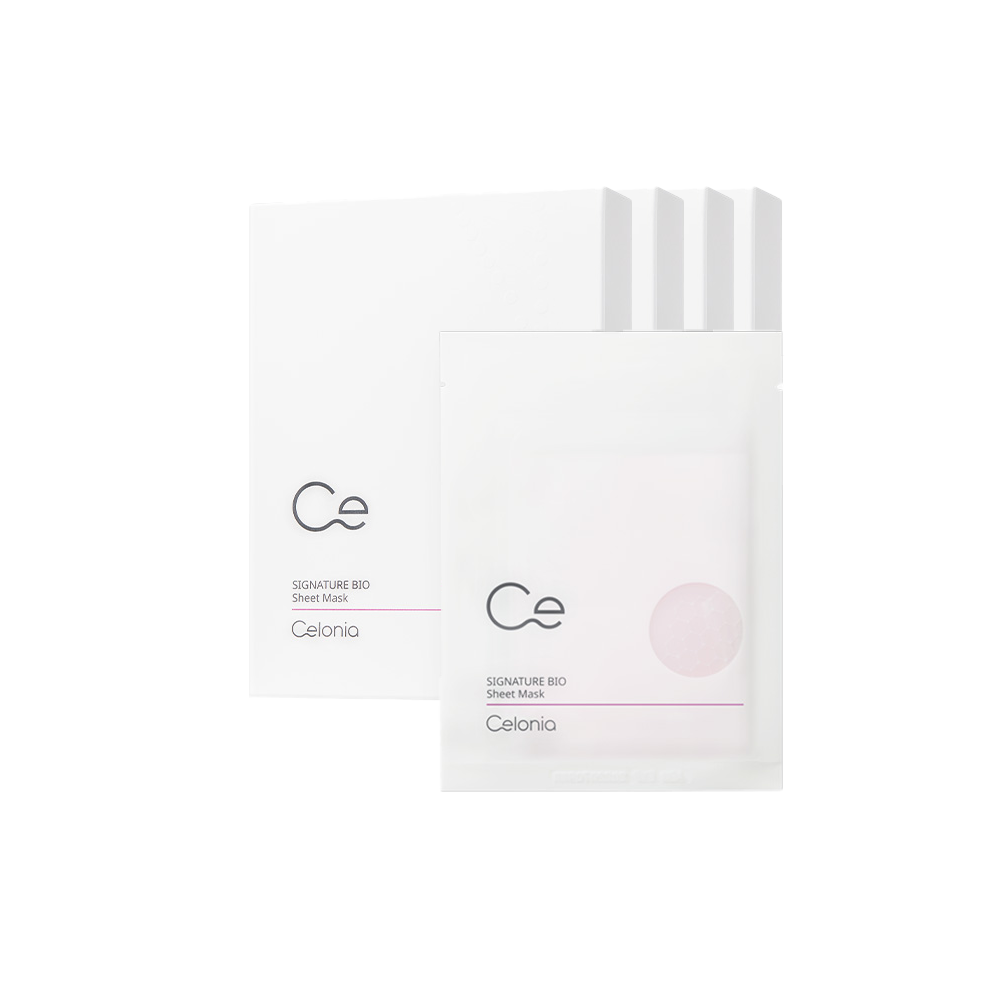 Celoria sheet mask packaging on a white background