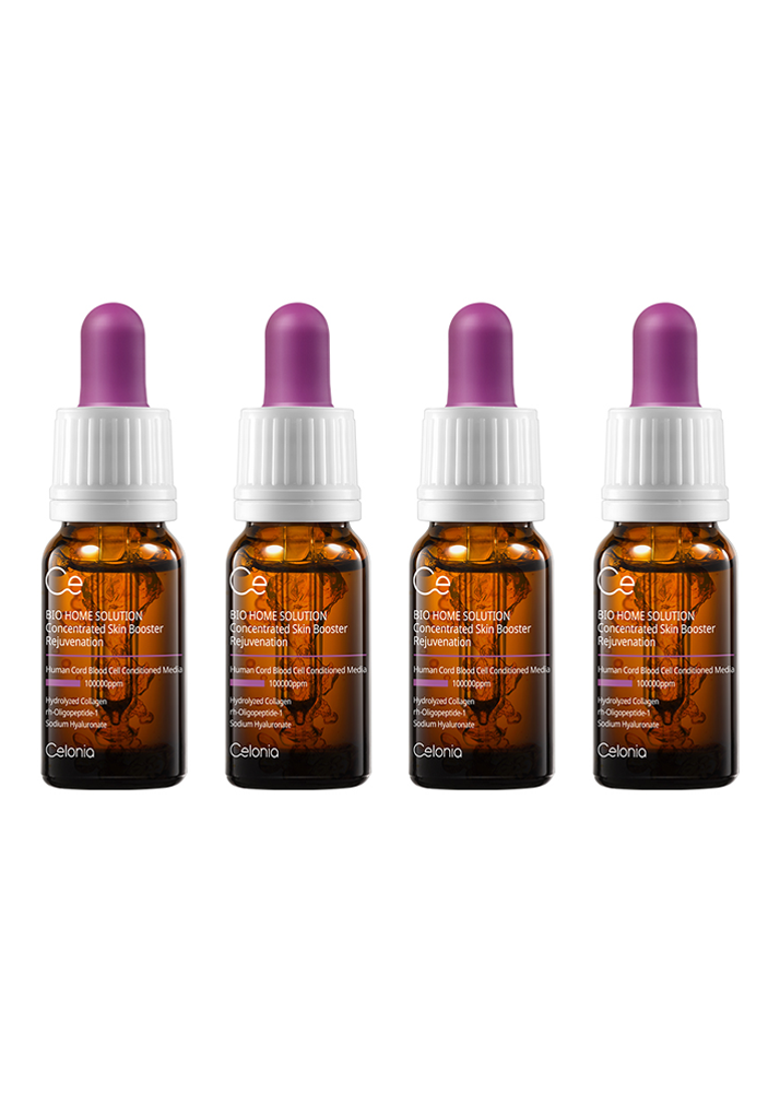 4 Celonia Signature Bio Skin Booster serum bottles